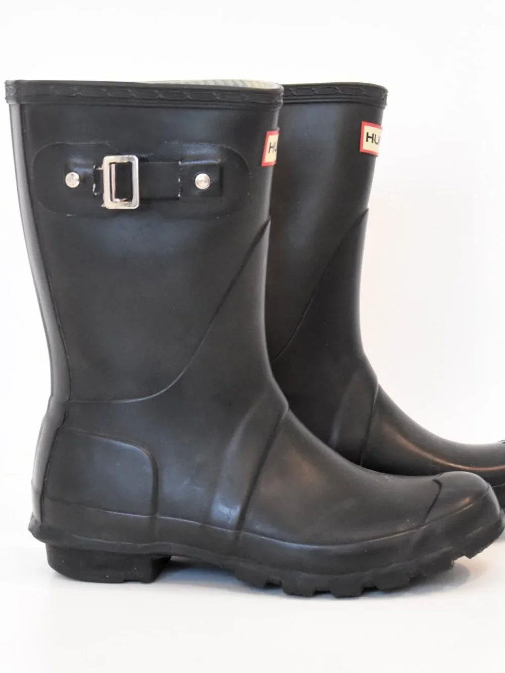 Hunter Original Short Rain Boots Black Waterproof Women's US 7 UK 5